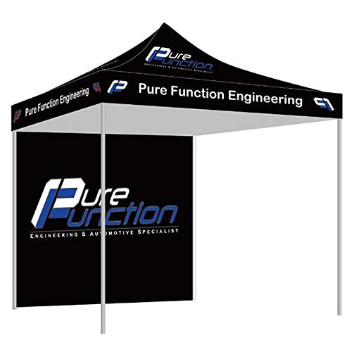 NaBai Canopy Pop Up Tent for Tradeshow 10 x 10 feet, Advertising Gazebos with Your Logo (10x10 top Canopy+one Full Wall+13kgs Aluminum Alloy Frame)