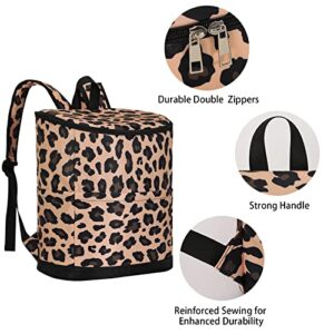 DYSHAYEN Cooler Backpack Insulated Leakproof 24 Cans Soft Lightweight Lunch Backpack Cooler for Lunch Picnic Fishing Hiking Camping Park Beach (Leopard)