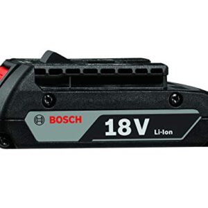 Bosch BAT612 18-volt Lithium-Ion 2.0 Ah Slim Pack Battery with Digital Fuel Gauge , Black