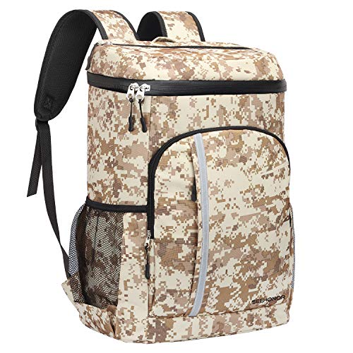 SEEHONOR Insulated Cooler Backpack Leakproof Soft Cooler Bag Lightweight Backpack with Cooler for Lunch Picnic Hiking Camping Beach Park Day Trips