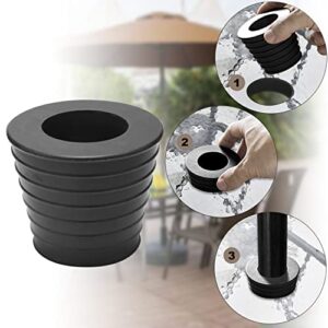 TUNAMAQU Umbrella Cone Wedge for Patio Table Hole Opening or Parasol Base Stand 1.9 to 2.7 Inch, Umbrella Pole Diameter 1.5 Inch/ 38 mm (Black), Umbrella hole adapter