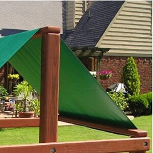 Green SEVENMORE 52 * 90 Inches Outdoor Swingset Shade Kids Playground Roof Canopy Waterproof Cover Replacement Tarp Sunshade (Green)