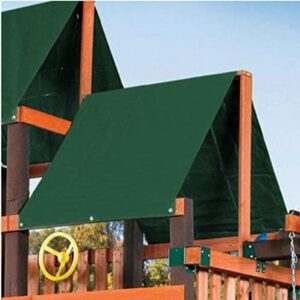 Green SEVENMORE 52 * 90 Inches Outdoor Swingset Shade Kids Playground Roof Canopy Waterproof Cover Replacement Tarp Sunshade (Green)