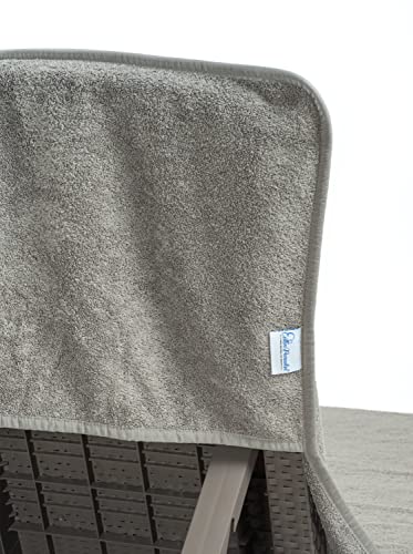 Cotton Paradise, Lounge Chair Towel, 100% Cotton Chaise Lounge Towel with Pocket, Oversized Pool Towel, 30*86 inches Pool Chair Towel, Gray