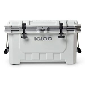 igloo white imx 70 qt lockable insulated ice chest injection molded cooler with carry handles
