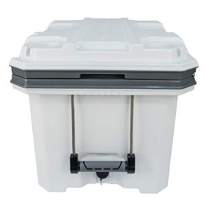 Igloo White IMX 70 Qt Lockable Insulated Ice Chest Injection Molded Cooler with Carry Handles