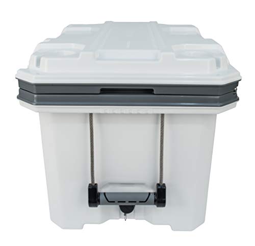 Igloo White IMX 70 Qt Lockable Insulated Ice Chest Injection Molded Cooler with Carry Handles