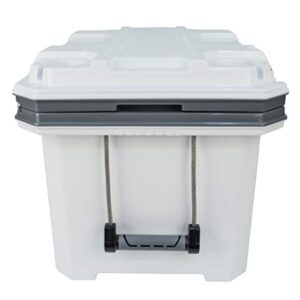 Igloo White IMX 70 Qt Lockable Insulated Ice Chest Injection Molded Cooler with Carry Handles