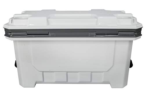 Igloo White IMX 70 Qt Lockable Insulated Ice Chest Injection Molded Cooler with Carry Handles