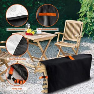 Aaaspark Waterproof Polyester Storage Bag for Plastic, Resin, and Wood Folding Chairs Oxford Cloth Chair Cover Chairs Storage Bag - 1 Pack