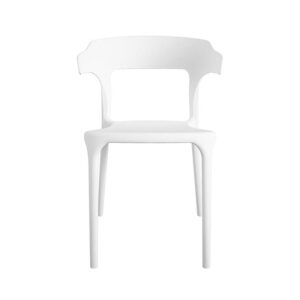 Novogratz Poolside Collection, Felix Stacking Dining Chairs, Indoor/Outdoor, 2-Pack, White