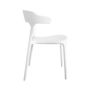 Novogratz Poolside Collection, Felix Stacking Dining Chairs, Indoor/Outdoor, 2-Pack, White