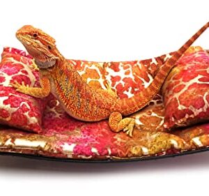 Chaise Lounge for Bearded Dragons, Tie Dye Golden Splash Fabric