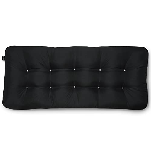 Classic Accessories Water-Resistant Indoor/Outdoor Bench Cushion, 54 x 18 x 5 Inch, Black, Patio Bench Cushion