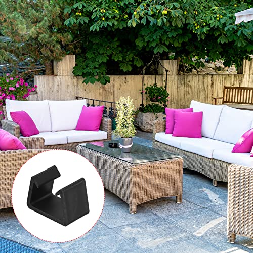 PATIKIL Patio Furniture Clips, 20 Pack Sofa Clamps Rattan Wicker Fixed Connection Chair Fasteners for Outdoor Garden, Black