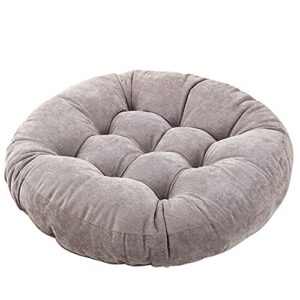 tiita floor pillows cushions round chair cushion outdoor seat pads for sitting meditation yoga living room sofa balcony 22×22 inch, grey