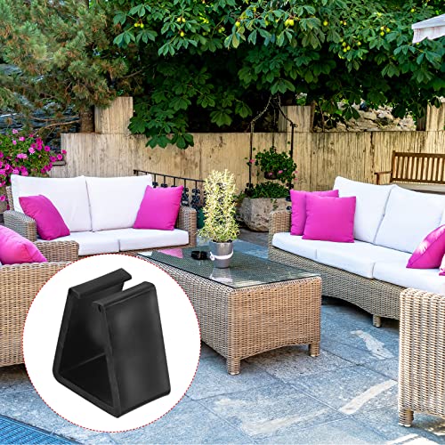 PATIKIL Patio Furniture Clips, 16 Pack Rattan Sectional Sofa Connector Chair Fasteners Clamps for Outdoor, Black