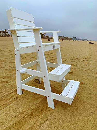 Aquamentor Lifeguard Chair for Pool, Lake and Beach (40") Made in The USA - Durable Recycled Plastic Lumber, Long Service Life, Comfortable with Wide Steps, Stable Platform