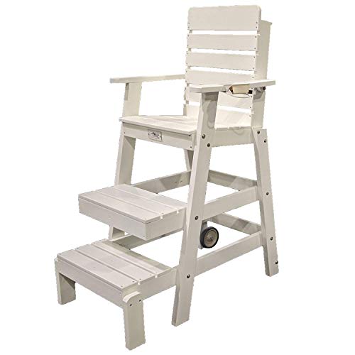 Aquamentor Lifeguard Chair for Pool, Lake and Beach (40") Made in The USA - Durable Recycled Plastic Lumber, Long Service Life, Comfortable with Wide Steps, Stable Platform