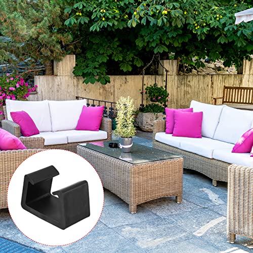 PATIKIL Patio Furniture Clips, 30 Pack Sofa Rattan Furniture Clamps Wicker Fixed Connection Chair Fasteners for Outdoor Garden, Black