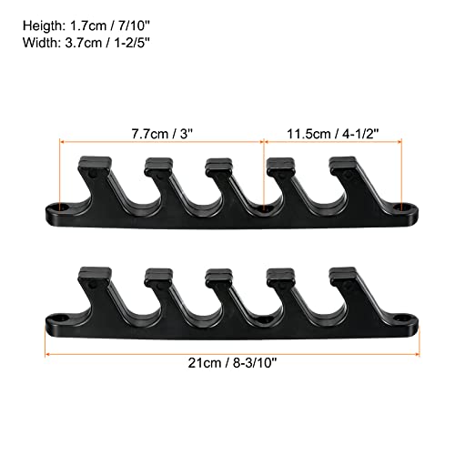 PATIKIL Chaise Adjustment Bracket, 10 Pack 5 Position Lawn Furniture Multi Position Back Support Adjuster for Outdoor Lounge Patio, Black