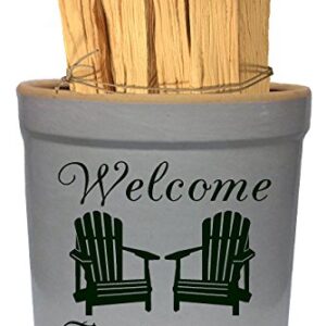 2 Gallon Personalized Stoneware Crock - Adirondack Welcome