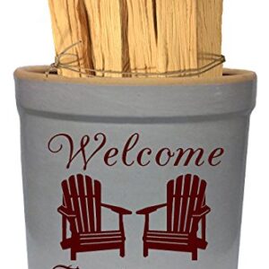 2 Gallon Personalized Stoneware Crock - Adirondack Welcome