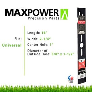 Maxpower 330100 16" Universal Power Rake/Dethatcher Lawn Mower Blade, Black