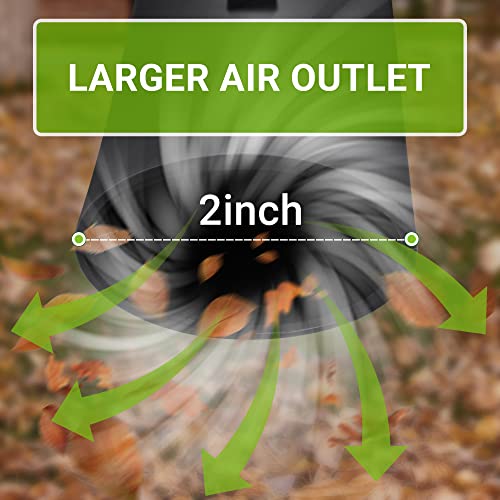 TODOCOPE 20V Cordless Leaf Blower with Battery and Charger, Electric Leaf Blower Vacuum, Battery Leaf Blower Cordless for Lawn, Variable Speed, Lightweight, Quick Charge, Green, (TDC-CB20)