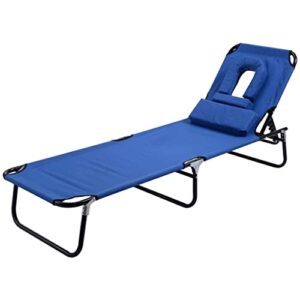zlxdp patio foldable chaise lounge chair bed outdoor beach camping recliner pool yard adjustable positions