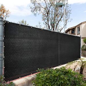 royal shade 6′ x 50′ black fence privacy screen cover windscreen with heavy duty brass grommets -cable zip ties include -make custom size