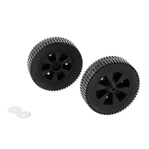 G437-0037-W1 Grill Wheels Replacement Parts for Charbroil Wheels Gas2coal 463344015 463436215 463347017 463343015 463376017 463432215 Kenmore 415.16123801 Plastic Black 7 Inch BBQ Wheels 2PCS