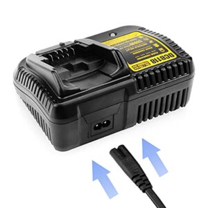 Energup 2Pack 6.0Ah Replacement Dewalt 20V MAX XR Battery + DCB118 Charger DCB107 DCB105 DCB101 DCB115 for Dewalt 20V Battery DCB204 DCB206 DCB180 DCD985B DCB200 DCD/DCF/DCG Dewalt 20V Battery