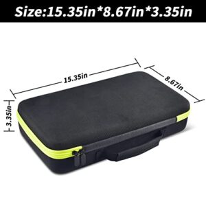 Case Compatible with Ryobi ONE+ 18V Lithium-Ion 4.0/ 3.5/ 3.0/ 2.0/ 1.5 Ah Compact Battery. Storage Carrying Holder for Ryobi 18-Volt Battery Charger. Organizer Container with 6 Dividers (Box Only)