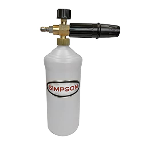 Simpson Cleaning 80271 Pressure Washer Foam Cannon with 1/4 Inch Quick Connector, 1 Liter, White