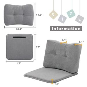 HAVARGO Chair Pads Memory Foam Chair Cushion Lumbar Support Pillow Lower Back Support Seat Cushions for Back and Butt, 12x17 Lumbar Throw Pillow for Parsons Chair Dinning Room Chair Kitchen Chair