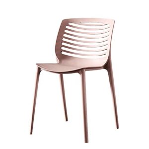 n/a creative simple modern geometric hollow chair fashion dining chair thick plastic chair outdoor leisure reception chair (color : a1)
