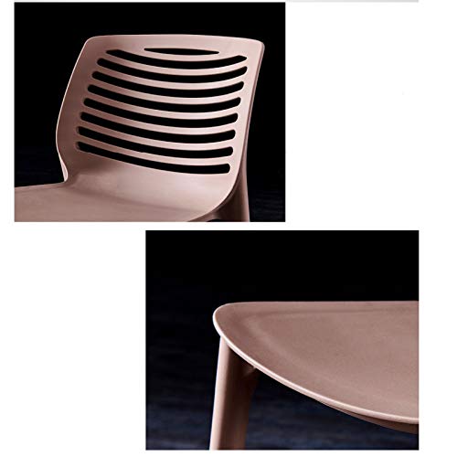 N/A Creative Simple Modern Geometric Hollow Chair Fashion Dining Chair Thick Plastic Chair Outdoor Leisure Reception Chair (Color : A1)
