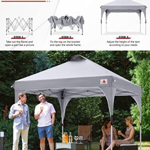 ABCCANOPY Outdoor Pop up Canopy Tent 10x10 Camping Sun Shelter-Series, Gray