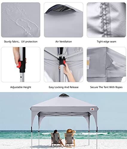 ABCCANOPY Outdoor Pop up Canopy Tent 10x10 Camping Sun Shelter-Series, Gray