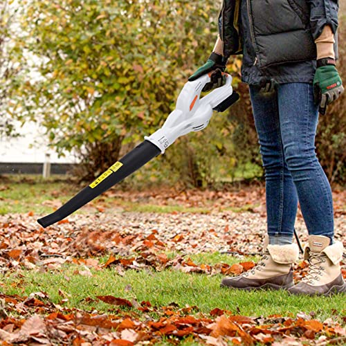 LIGO Leaf Blower- 20V 2.0Ah Leaf Blower Cordless with Battery&Charger, Electric Leaf Blower Lightweight for Snow Blowing