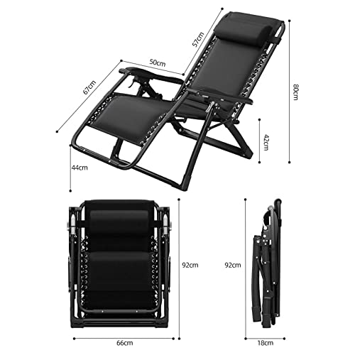 ABaippj Padded Zero Gravity Lounge Chair Patio Adjustable Reclining for Outdoor Yard Porch