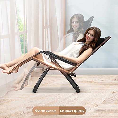 ABaippj Padded Zero Gravity Lounge Chair Patio Adjustable Reclining for Outdoor Yard Porch