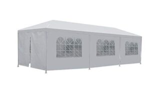 10’x30′ white outdoor gazebo canopy wedding party tent 8 removable walls -8 party tents 20×30 heavy duty waterproof