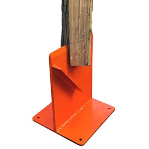 hi-flame firewood kindling splitter for wood stove fireplace and fire pits, orange