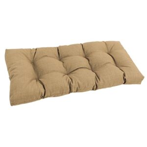 blazing needles indoor/outdoor tufted bench cushion, 42″ wide, sandstone