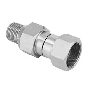 m mingle pressure washer swivel fitting, metric m22 14mm thread, stainless steel, 4500 psi