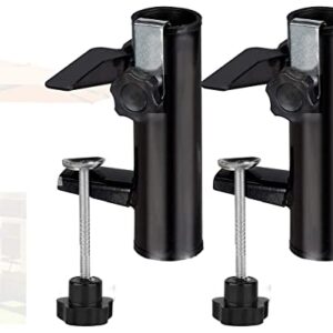 MILIMOLI 2 Pack Umbrella Clamp Umbrella Stand Bench Buddy Patio Umbrella Holder, Premium Umbrella Mount Clamp Umbrella Stand Fixed Clip for Beach Courtyard Balcony, Chair Umbrella with Clamp