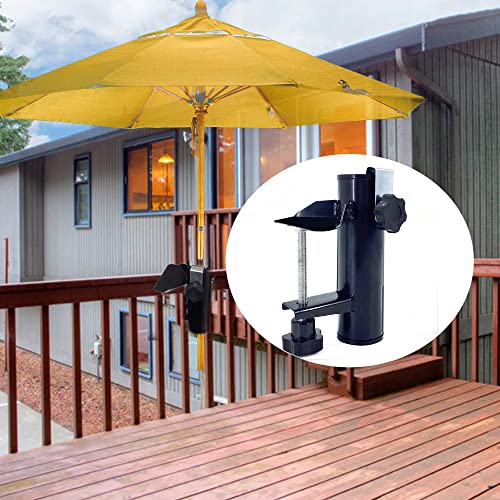 MILIMOLI 2 Pack Umbrella Clamp Umbrella Stand Bench Buddy Patio Umbrella Holder, Premium Umbrella Mount Clamp Umbrella Stand Fixed Clip for Beach Courtyard Balcony, Chair Umbrella with Clamp