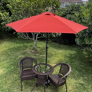 BELLRINO DECOR Replacement MEDIUM COFFEE/TAUPE STRONG & THICK Umbrella Canopy for 9ft 6 Ribs MEDIUM COFFEE/TAUPE (Canopy Only) (BRICK 96)